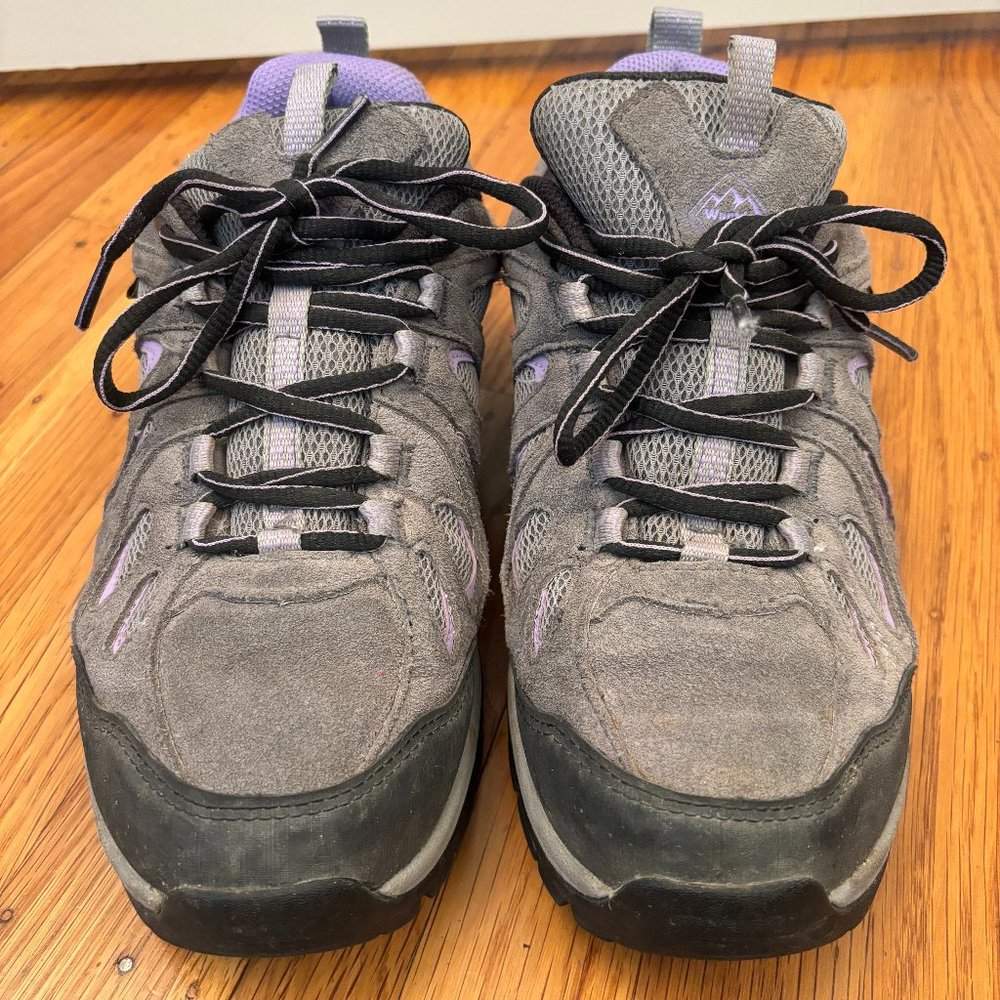 Purple and Grey Hiking Shoes